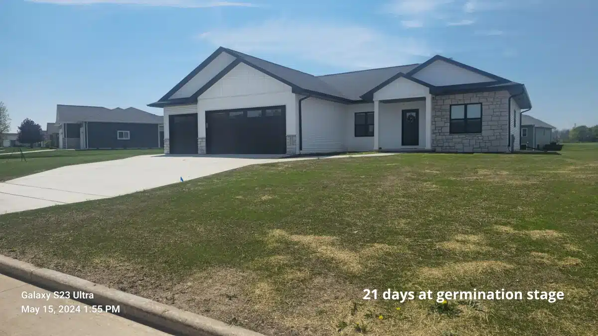 Seeding new lawn result Manitowoc — Fast Grass Lawns