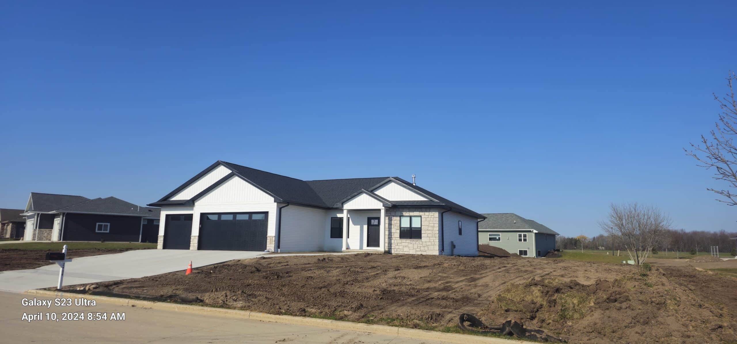 New construction lawn installation in Manitowoc WI — Fast Grass Lawns